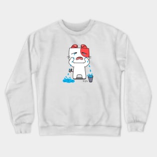 I'm not crying - aknyangi, cat miaw lovers Crewneck Sweatshirt